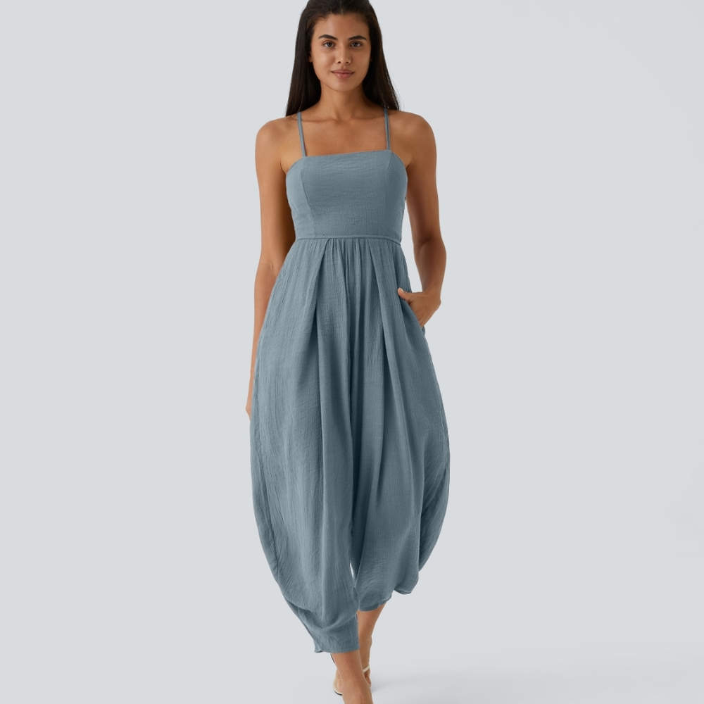 HALARA Green and Blue Dress